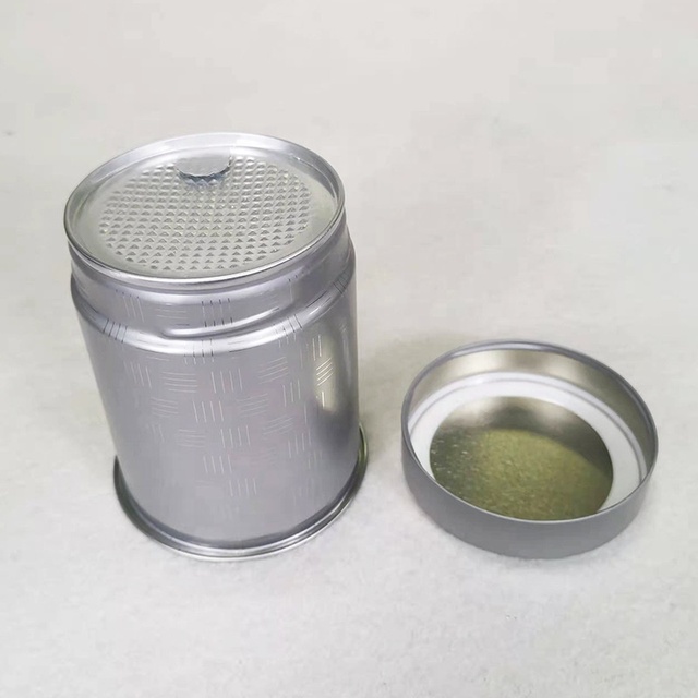 Small Easy Peel off Lid Tin Plate Canister Packaging Tea Can Box 20g 30g 40g Silver Matcha Spice Tins for Candy & Cookie