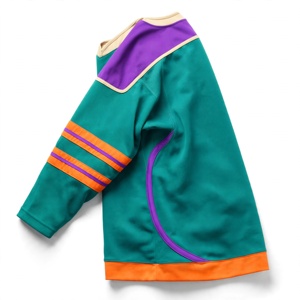 เสื้อฮอกกี้น้ำแข็งผู้ชาย สีตามสั่ง โลโก้ด้านหน้า โพลีเอสเตอร์ แขนยาว ผ้าตาข่าย คอวี ระบายอากาศ ซับเหงื่อ แขนยาวเต็มตัว สำหรับเล่นกีฬา - Product Image 5