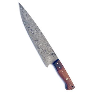 Cuchillo de Cocina Premium LEGACY BLADES de Acero de Damasco, Hecho a Mano, 8 Pulgadas, Mango de Madera, Ambidiestro, Ecológico - Product Image 2