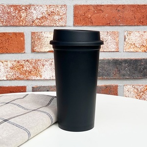 แก้วน้ำแบบใช้ซ้ำได้ 500 มล. ปลอดสาร BPA เป็นมิตรกับสิ่งแวดล้อม แก้วกาแฟพลาสติก แก้วน้ำและแก้วมัคสำหรับร้านกาแฟ บ้าน และพกพา - Product Image 4