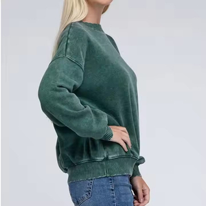 Sudadera Extra Grande de Lujo para Mujer 2025, Sudadera con Lavado Ácido, Diseño Personalizado Desgastado, Sudadera Vintage para Mujer - Product Image 6