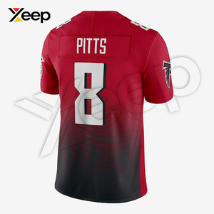 เสื้อฟุตบอลอเมริกัน XEEP รุ่นปรับแต่งได้ XC-AFU-14 สำหรับผู้ชาย เนื้อผ้าโพลีเอสเตอร์น้ำหนักเบา ระบายอากาศได้ดี พิมพ์ลายด้วยเทคโนโลยีฮีททรานเฟอร์ ประสิทธิภาพสูง - Product Image 2