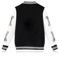 Blouson Bomber Unisexe Personnalisé avec Logo sur les Manches et sur le Devant Style Preppy Coupe Classique Printemps Imperméable 100% Coton