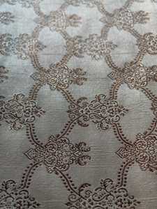 Tissu de canapé jacquard brodé avec motif floral métallique, tissage moyen, textile d'ameublement - Product Image 1