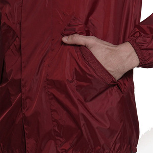 Chaqueta Acolchada Roja con Capucha para Hombre, Resistente al Viento, Corte Regular, Cierre de Cremallera, Estilo Casual para Primavera, Exterior de Poliéster - Product Image 6