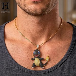 Collar con Colgante de Dragón de Anime Negro, Estilo Hip Hop, Personalizado, con Incrustaciones de Diamantes, para Hombre - Product Image 5