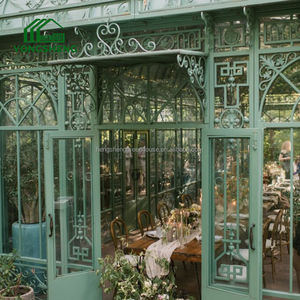 Custom classico giardino vittoriano serra telaio metallico facilmente assemblato per matrimoni ed eventi realizzati con materiale naturale - Product Image 3