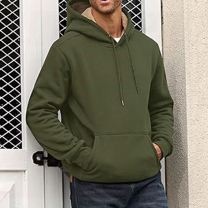 <b>Mens</b> Winter Heavy <b>Sherpa</b> Fleece Lined <b>Hoodie</b> Thick Warm Pullover Hooded Sweatshirt Strong Stitch Finish DTG Printing Hoodies - Product Image 5
