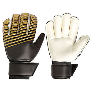 Gants de gardien de but antidérapants en caoutchouc personnalisé, conçus pour le football, avec logo personnalisé, en cuir de haute qualité, à doigts complets et poignet réglable - Product Image 1