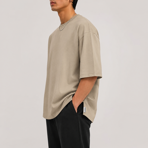 F2WIN <b>Men's</b> Regular Fit Polyester/Cotton T-<b>Shirt</b> Short Sleeve O-Neck Printed Formal Jersey Breathable Eco-Friendly 220g Front - Product Image 6