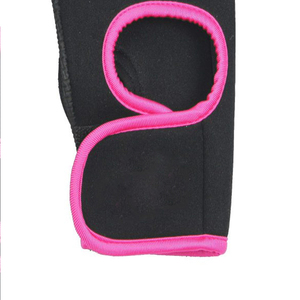 New Style Half Finger Fitness <b>Gloves</b> <b>Black</b> With Pink Trim Neoprene Gym Training <b>Glove</b> Unisex Pull On Design - Product Image 4