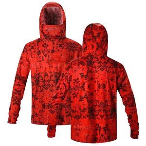 Hoodie de pêche personnalisé UPF 50 à manches longues, respirant, anti-humidité, avec cache-visage pour hommes - Product Image 2