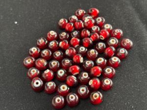 Cuentas de Vidrio Lampwork con Forma de Corazón Rojo de 6mm y 8mm, Cuentas Sueltas para la Fabricación de Joyería y Reventa - Product Image 5