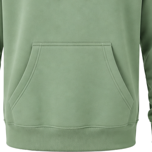 เสื้อฮู้ดผู้ชายสีเขียวเซจแบบสั่งทำพิเศษ แขนยาว ทรงปกติ ผ้าฟลีซ มีเชือกผูกฮู้ด กระเป๋าจิงโจ้ ชุดกีฬา - Product Image 5