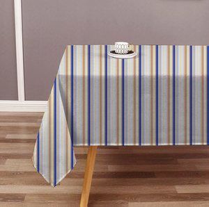 Nappe rayée 100 % coton de qualité export, teinte en fil, lavable, durable, textile de maison, vente en gros directe usine - Product Image 2