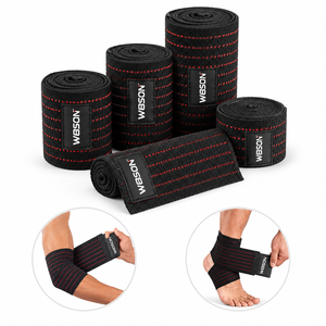 Webson <b>Knee</b> Support Bandage Adjustable Hook Loop Breathable Professional Protection Non-Slip for Weight Lifting Strength - Product Image 2
