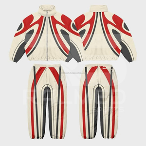 Nouvelle Collection : Ensemble Survêtement Imprimé 100% Coton, Coupe-Vent Épais, Écologique et Imperméable, 2 Pièces (Veste Zippée et Pantalon) - Product Image 2