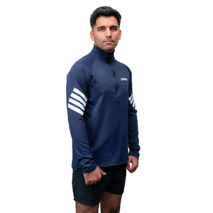 Sudadera Caprio para Hombre, Ligera, Transpirable, Tejido Suave, Ropa Deportiva Informal, Compresión, Logotipo Frontal, Cuello Alto, Corte Regular - Product Image 2