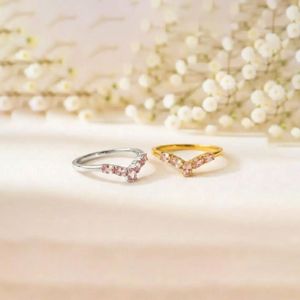 Bague en Morganite Rose, Pierre Précieuse de Coupe Ovale, Bague Faite à la Main en Argent Sterling 925 Plaqué Or 18K, Bague de Promesse Délicate, Bijoux pour Femmes - Product Image 3
