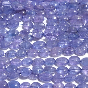 Cuentas Ovaladas Lisas de Tanzanita Natural AAA 100% Natural, Cuentas de Tanzanita Genuinas para la Fabricación de Joyas - Product Image 3