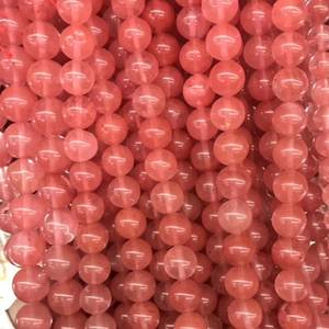 Cuentas de Cuarzo Rojo Cereza Lisas y Redondas, Cuentas Sueltas de Cuarzo Cereza para Fabricación de Joyas, Proveedor Mayorista de Piedras Preciosas - Product Image 6