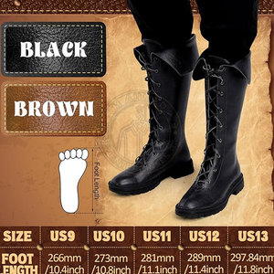 Botas Medievales de Alta Calidad, Diseño Tradicional, Ligeras, Ecológicas, Personalizables, Sensación de Cuero Suave, Comodidad Duradera - Product Image 4