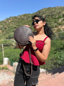 Nuevo bolso de cantimplora de cuero de piel de vaca con herramientas de estilo occidental, bolso de mano de forma redonda, bolso de hombro de cuero con herramientas para mujer - Product Image 5