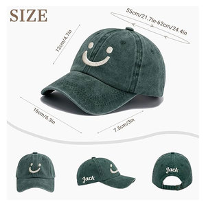 Gorra Personalizada con Nombre Bordado, Gorra de Béisbol Personalizada para Hombres, Mujeres, Niños y Adultos, con Hebilla Ajustable, Gorra de Algodón Personalizada - Product Image 2