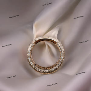 Anillo de Eternidad de Plata de Ley 925 con Múltiples Hileras de Diamantes Moissanite, Anillo de Boda de Lujo Hecho a Mano para Mujer - Product Image 3