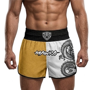 Custom MAWRA Gold <b>Dragon</b> Muay Thai Shorts Professional Breathable Kickboxing MMA Training Trunks Men Women Boxing Pants 2026 - Product Image 1