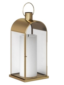 New Trending 2026 Metal & Glass Candle <b>Lantern</b> for Home Decor shiny <b>Black</b> Finished Candle Holder For Christmas Customized - Product Image 5