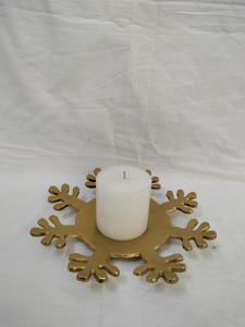 Ensemble de Décoration de Noël : Porte-bougie en Métal Flocon de Neige Personnalisable, Chandelier Artisanal, Décoration d'Intérieur, Idée Cadeau Festif Électrique Père Noël - Product Image 3