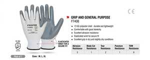 Gants gris Frontier en nitrile avec revêtement sur la paume pour applications aérospatiales - Product Image 2