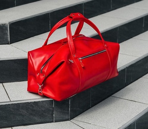 Sac de voyage week-end en cuir résistant à l'eau et au vent avec compartiment à chaussures, couleur noire, sacs de voyage en cuir - Product Image 2