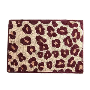 Coin Purse Circle Pattern <b>Hand</b> Embroidery Zipper Pouch Retro Geometric Design Seed Beads <b>Mini</b> Gifts - Product Image 1
