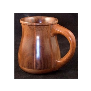 Handmade Natural Solid Wood Mug Eco Friendly Wooden Coffee Cup Rustic Finish Drinking Mug for Tea Coffee Beer Home Use - Product Image 4