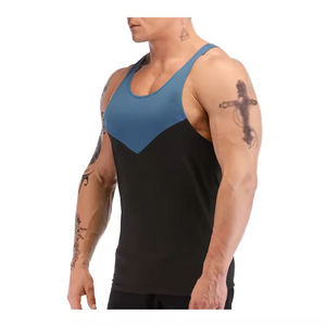 Camiseta sin mangas de algodón para hombre, ropa de gimnasio, tela transpirable, chaleco muscular para fitness, alta calidad, 300g - Product Image 2