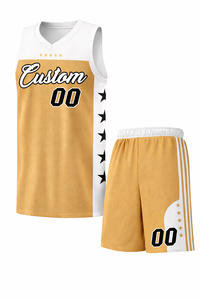 Uniformes de Baloncesto Americanos al por Mayor, Color Beige Dorado, Todos los Equipos de EE. UU., Cosidos, de Secado Rápido, Nuevo Diseño de Última Moda - Product Image 2