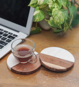 Wood and <b>Marble</b> <b>Coaster</b> Round Non-Slip Mats for Table Decoration Crafts New Design Wood & <b>Marble</b> <b>Coaster</b> - Product Image 1