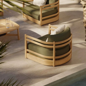 Canapé en L minimaliste intemporel, fabriqué au Vietnam avec des pieds en bois et une mousse de qualité supérieure - Product Image 3