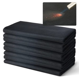 Flame Retardant Waterproof Breathable Fleece Fabric 58/60 Inch Wide 100% Polyester Nonwoven Needle-Punched Plain <b>Black</b> Home - Product Image 1