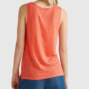Women's <b>Coral</b> Knitted Tank <b>Top</b> Scoop Neck Solid Color Casual Style Regular Length - Product Image 6