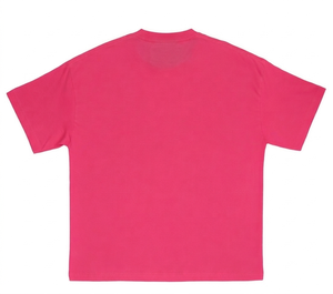 T-shirt unisexe rose vif surdimensionné personnalisé, motif punk rock, style métal vieilli, imprimé lèvres, streetwear Y2K, fabricant - Product Image 6