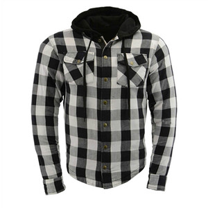 Chemise de moto en flanelle de coton de qualité supérieure pour homme, design personnalisable, manches longues, protections souples amovibles, imprimé - Product Image 3