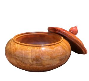 Tazón de Madera Tallada a Mano para Servir Dulces, Regalo para el Hogar, Tazón de Frutas de Madera de Sheesham Hecho a Mano en India - Product Image 1