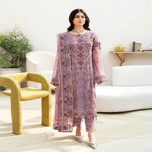 Robes de soirée pour femmes Boutique Costumes Robes en mousseline de soie de luxe élégantes et belles Costumes 3 pièces par Ramsha CHEVRON 8 pour filles - Product Image 2