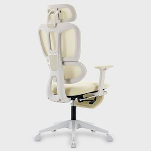 Sedia da Ufficio Ergonomica in Rete con Ruote Silenziose a 360 Gradi, Braccioli Regolabili, Poggiapiedi, Supporto Lombare e Poggiatesta Confortevole - Product Image 4