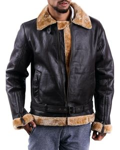 Varsity Style Lightweight Leather Bomber <b>Jacket</b> Men Casual Fashion Real <b>Suede</b> Classic MA-1 Autumn Stand Collar Front Logo - Product Image 1
