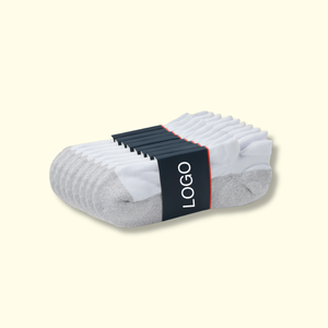 Premium Ankle Men's Comfort <b>Socks</b> Custom Logo <b>Moisture</b> Wicking Label Solid Color Cotton Breathable Terry Cushion Sole JZVINA - Product Image 1