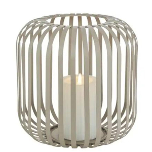 Lanterne décorative en métal plaqué or de luxe, porte-bougie suspendu avec insert en verre pour la bougie. - Product Image 4